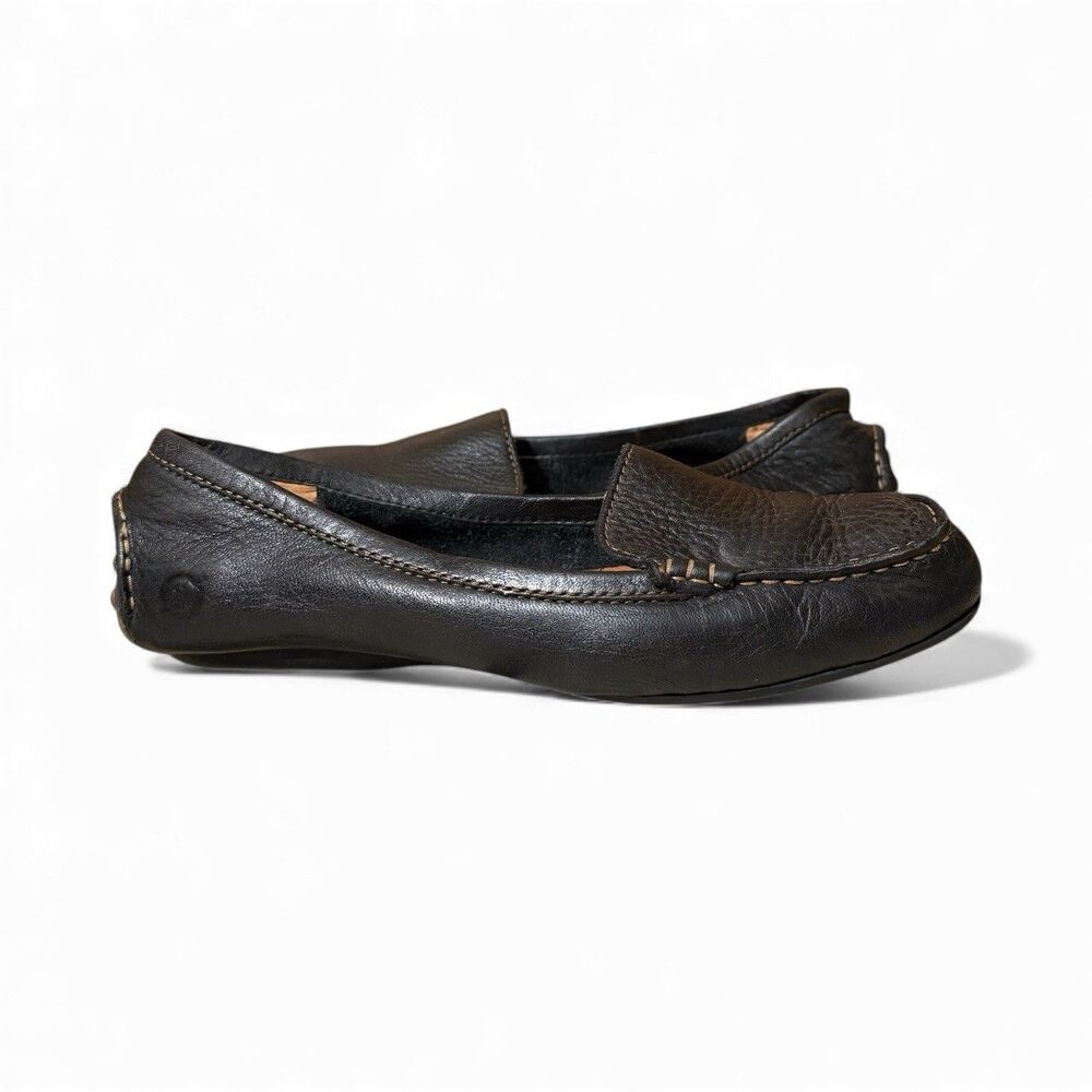 Born Black Leather Slip-On Loafer Women's Size 6.5 Flats